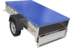 Remorque Garden Trailer 200 Kipp avec roue jockey et bâche plate bleue – Image 11