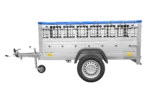 Remorque grillagée 200×106 avec bâche plate bleue, ridelles grillagées et roue jockey – Garden Trailer 200 KIPP – Image 13