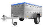 Cliquez pour agrandir Remorque neuve 200×106 avec bâche plate, rehausses de ridelles et roue jockey – Garden Trailer 200 KIPP – Image 8