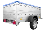 Cliquez pour agrandir Remorque neuve 200×106 avec bâche plate, rehausses de ridelles et roue jockey – Garden Trailer 200 KIPP – Image 11