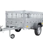 Remorque Garden Trailler 200 KIPP avec rehausses grillagées et roue jockey