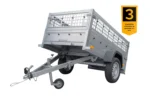 Remorque Garden Trailler 200 KIPP avec rehausses grillagées et roue jockey – Image 3