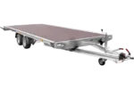 Dépanneuse plate-forme en aluminium à deux essieux UNIPLAT 600 ALU PTAC 3500 KG avec rampes de chargement