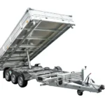 Remorques Benne Hydraulique 3 essieux 400×200 UNITRAILER TASKER 400/3C 3500 KG